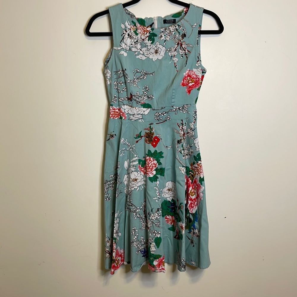 Acevog vintage spring floral sleeveless dress size small